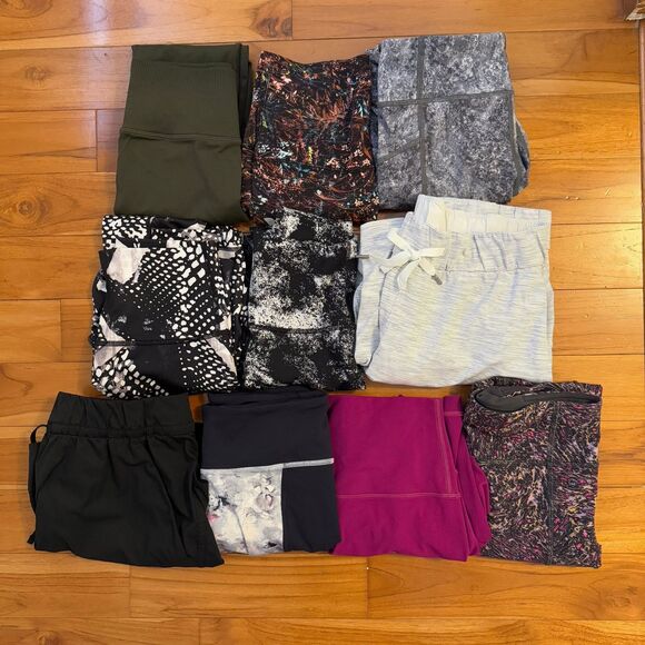 READ DESCRIPTION Women 10 Piece Lululemon Leggings Mixed Size Mixed Style Bundle - Picture 1 of 4